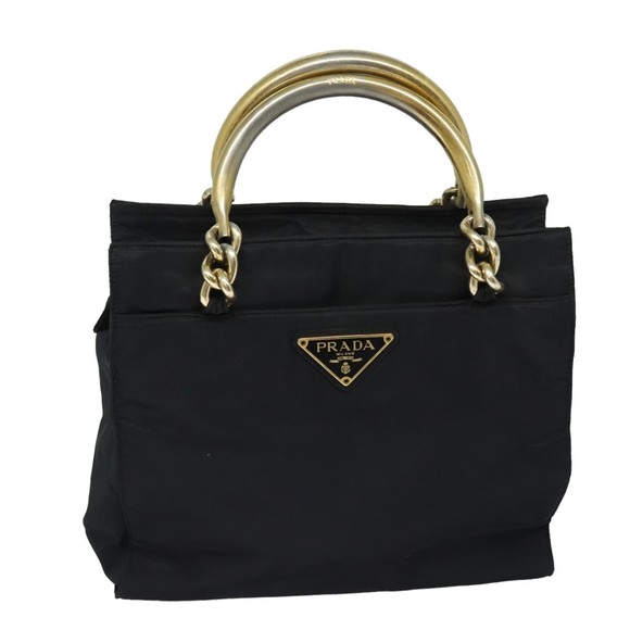PRADA Hand Bag Nylon Black Auth bs15602 - Picture 1 of 16